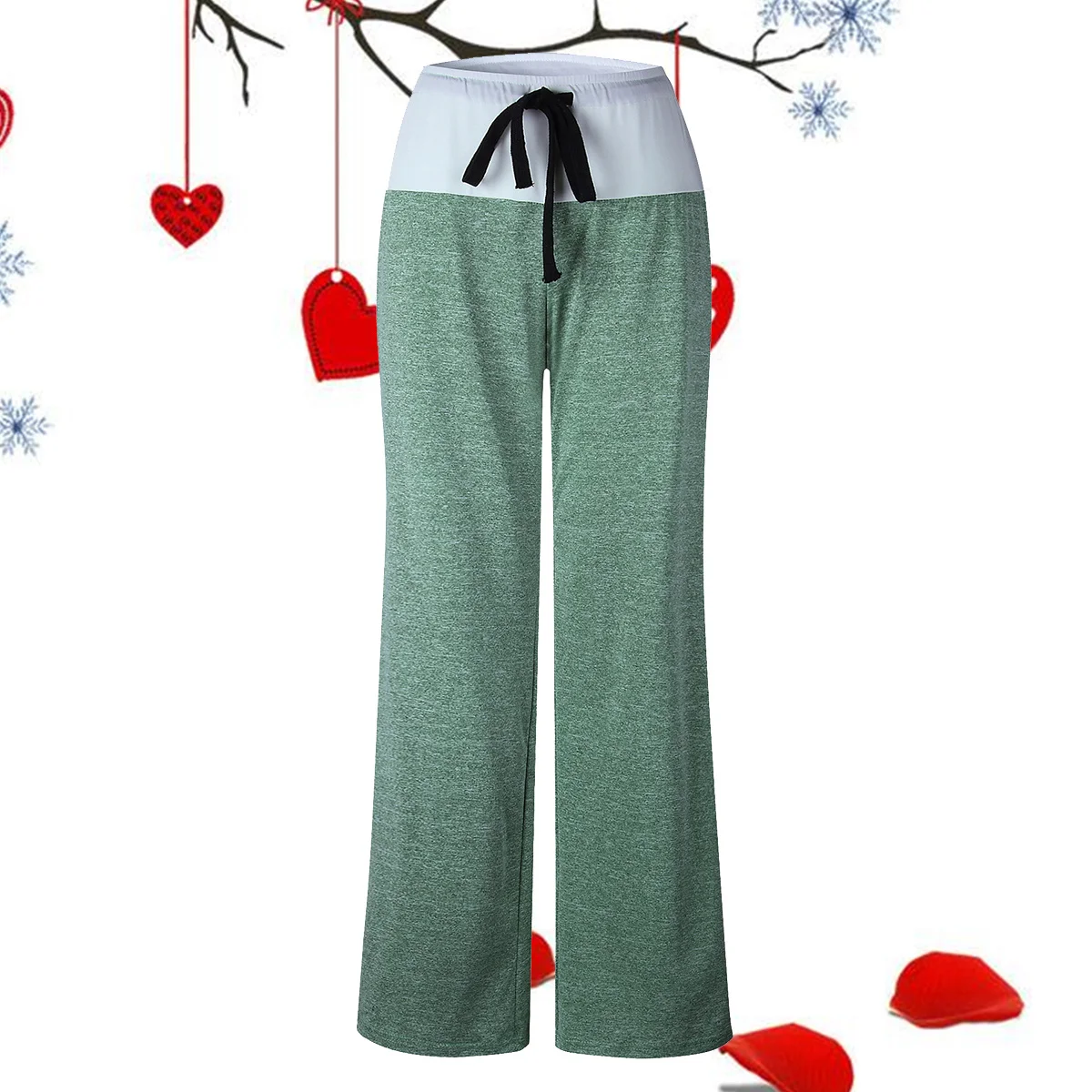 

Ladies Yoga Pants Light Green Size S Quick Dry Cotton Stretch Long Sports Baggy Loose Trousers Pilates Loose Pants