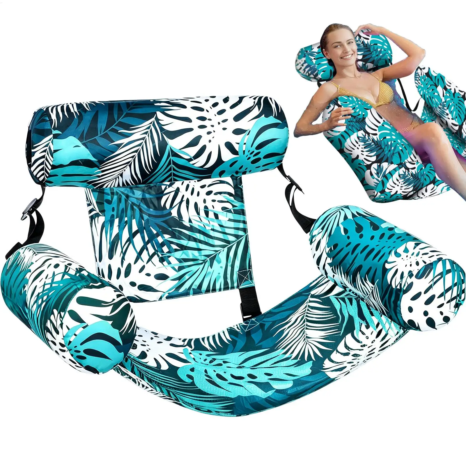 

Inflatable pool hammock chair Floating water lounge bed Foldable swimming pool recliner Heavy-duty Pool Floats for Adults