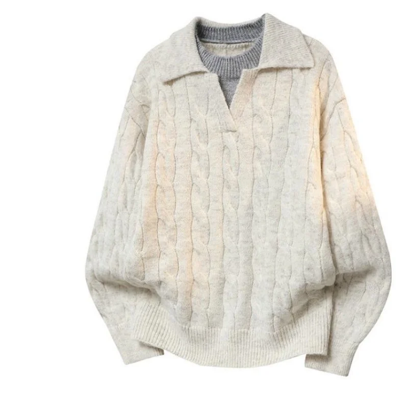 Winter Fashion Cardigan sweater Trendy Warm Home Leisure Sweaters Comfortable Versatile Breathable Men's High Quality Collar Top