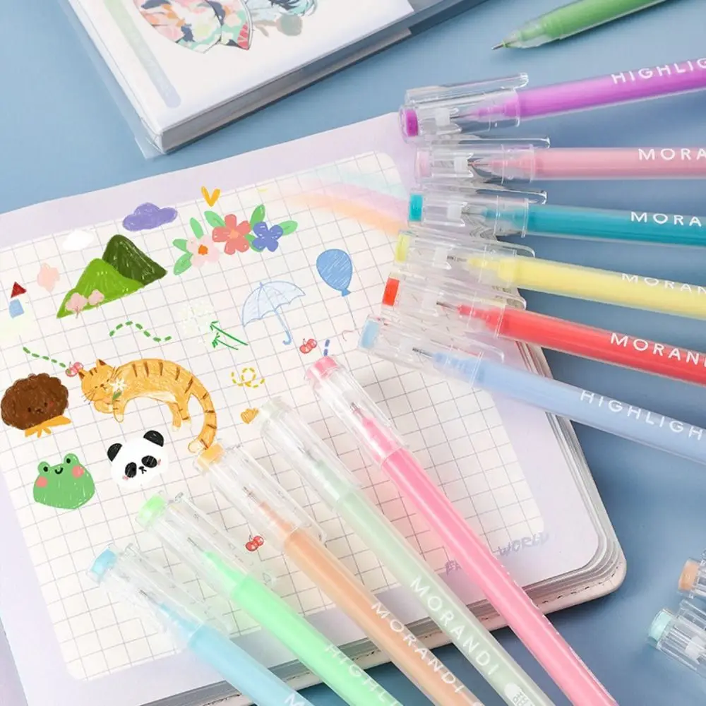 9 Colors Hand Accounting Pen Set Quick Drying Large-capacity Color Gel Pen Writing Tools Neutral Pen School Office