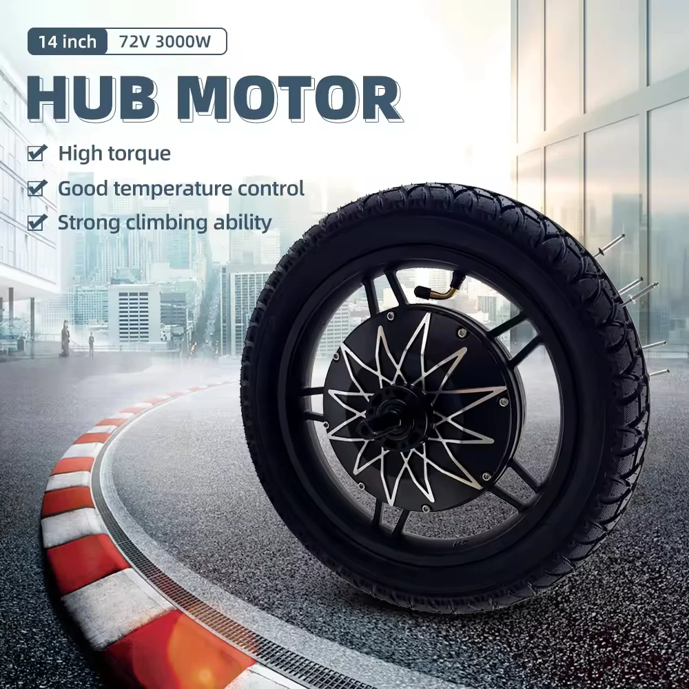 

Electric Bicycle High Speed Motor 14 Inch 48V 60V 72V 2000W 5000W Electric Gearless Hub Motor 120km/h suitable for E-bike
