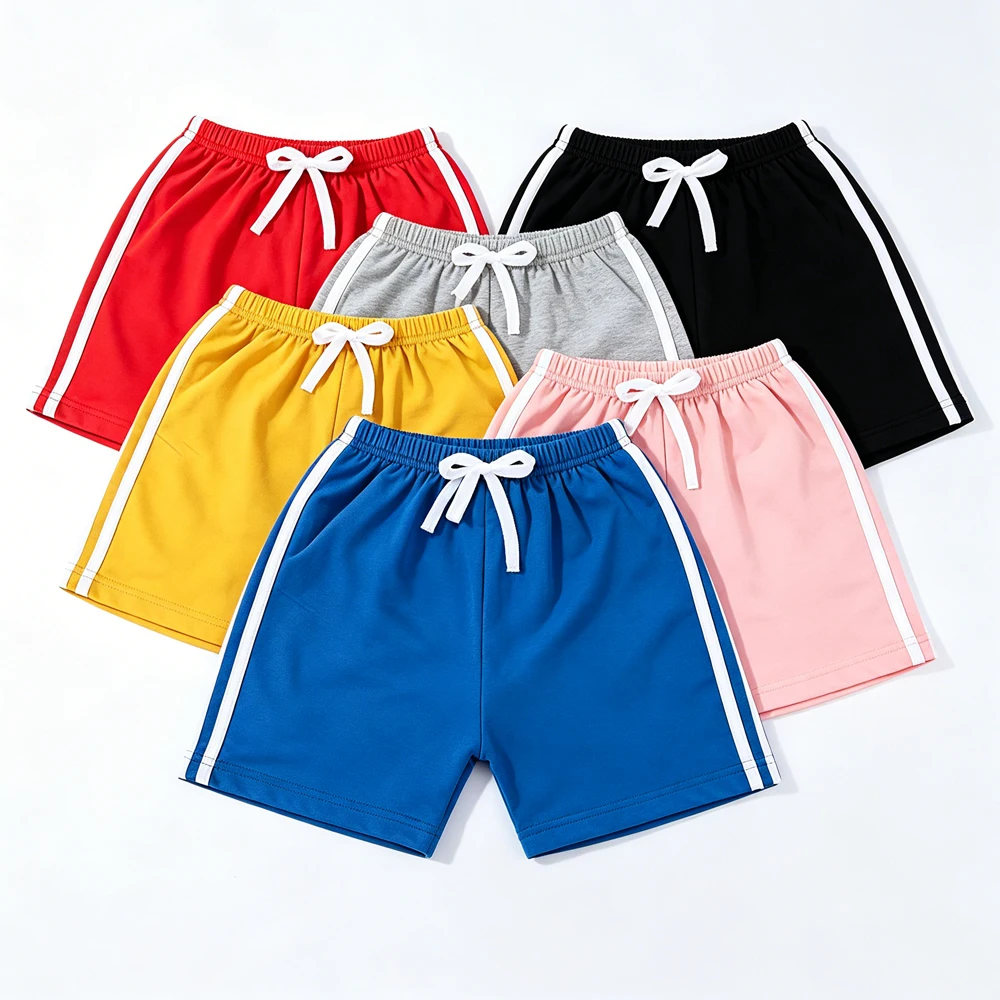 Boys Girls Shorts Toddler 2 to 3 4 5 6 7 8 9 10 11 12 13 14 Years Teenagers Kids Short Pants Cotton Black Blue Pink Shorts Sport