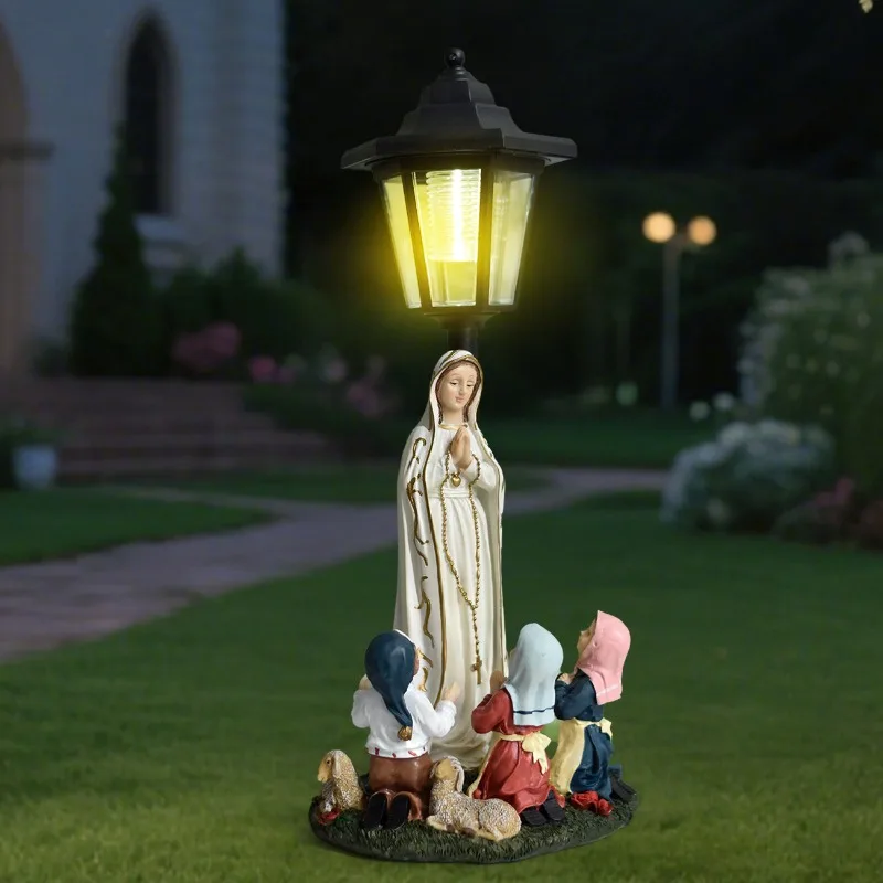 

Solar Garden Statue Outdoor Lights Waterproof Religious Prayer Figure Sculpture Lamp for Yard Patio Festival Outdoor Decoration