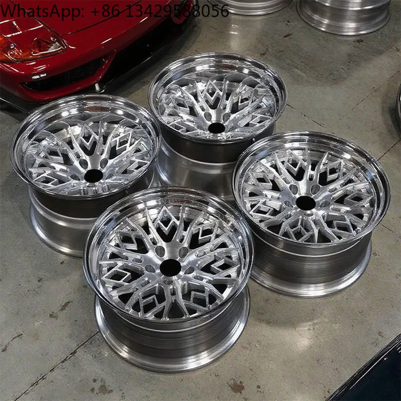 

18-24 Inch Deep Dish Car Wheel Customized 2 Piece Forged Wheels With Polished Concave Deep Lips 5x112 5x120 5x114.3 Car Rims
