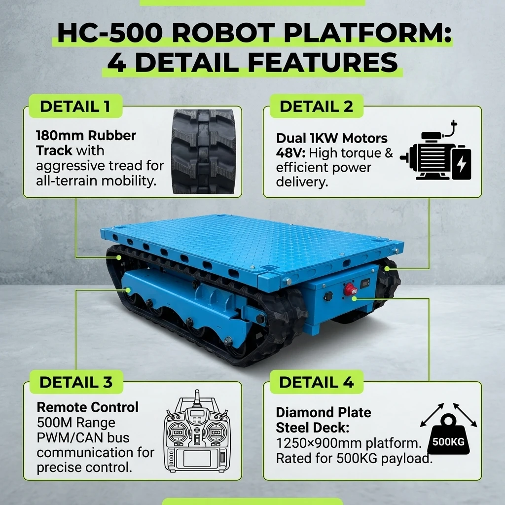 Châssis sur chenilles à comman - Robot Chassis avis et prix