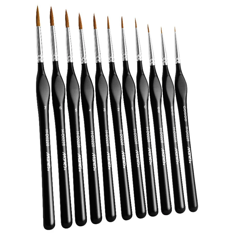 1Set Detail Paint Brush Set Miniature Painting Brushes Kit Professional Mini Fine Paint Brushes Set Fine Detail Paint Brush Set