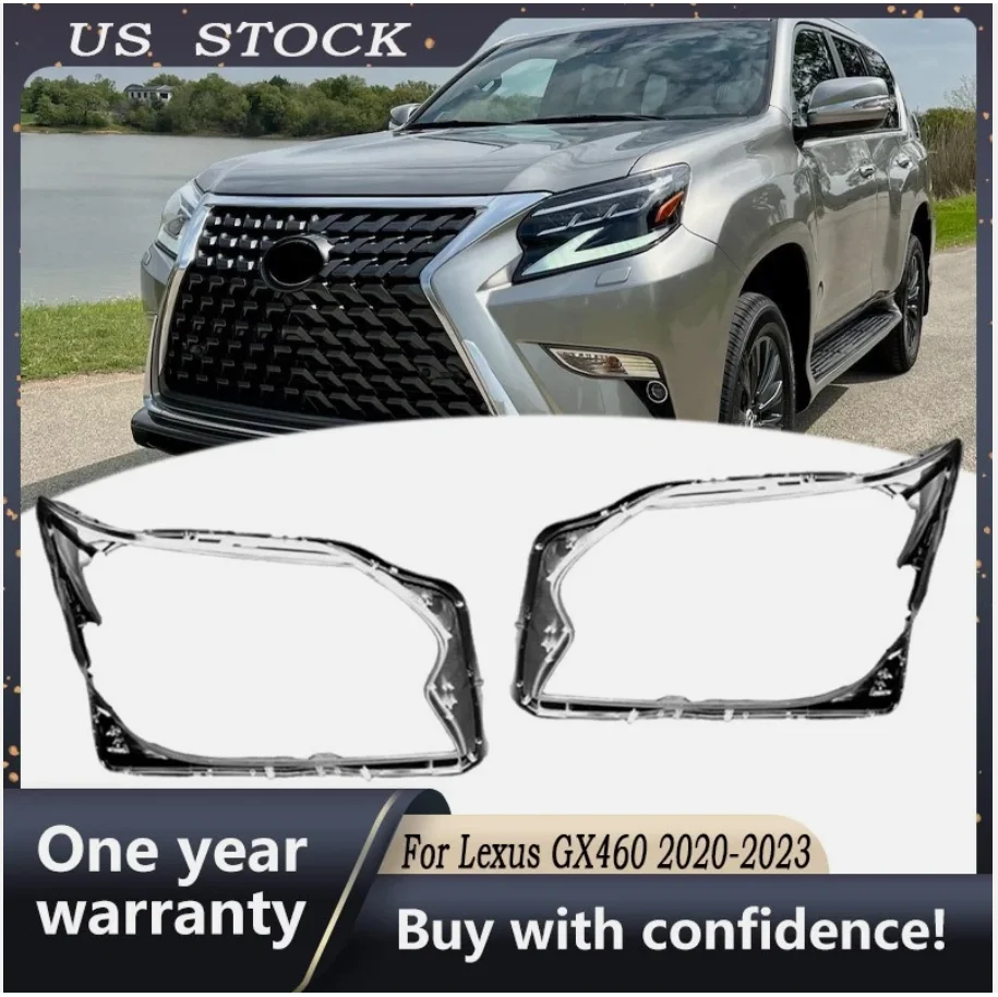 لكزس GX400 GX460 2014 2015 2016 2017 2018 كشافات مصباح قذيفة غطاء المصباح عاكس الضوء شبكي استبدال العدسة الأصلية #1