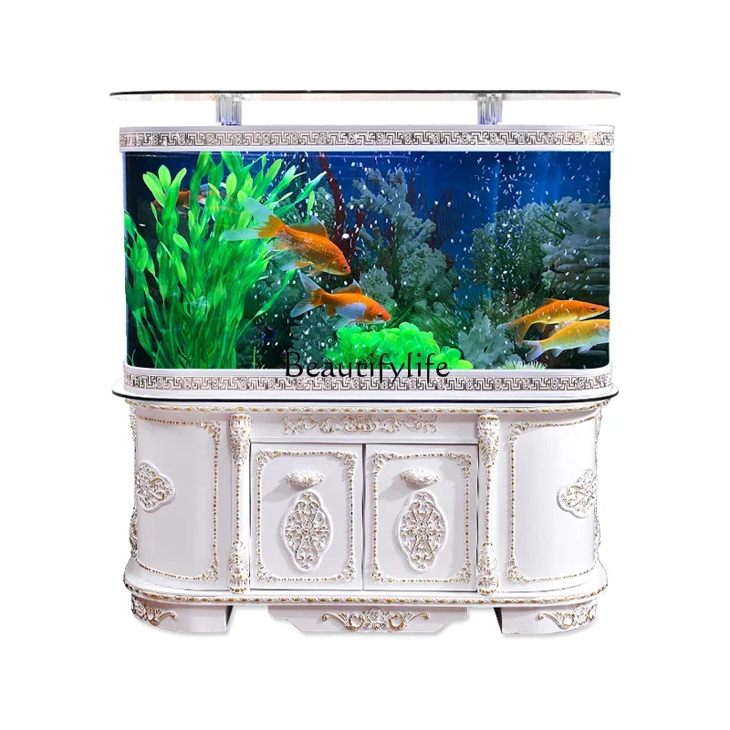 

FG26Living room large household floor-to-ceiling small self-circulating lazy water-free bottom filter ecological goldfish tank