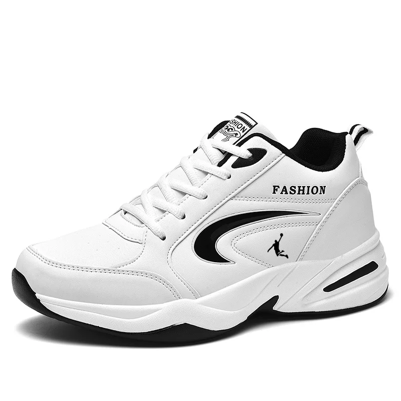 

Спортивная мужская обувь, повседневная обувь для бега, мужская кожаная водонепроницаемая обувь большого размера, увеличивающая рост, мужские модели