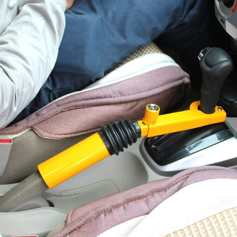 Universal Car Anti-theft Lock Multifunctional Hand Brake Gear Lock Adjustable Stainless Steel Locks Automobiles Accessories
