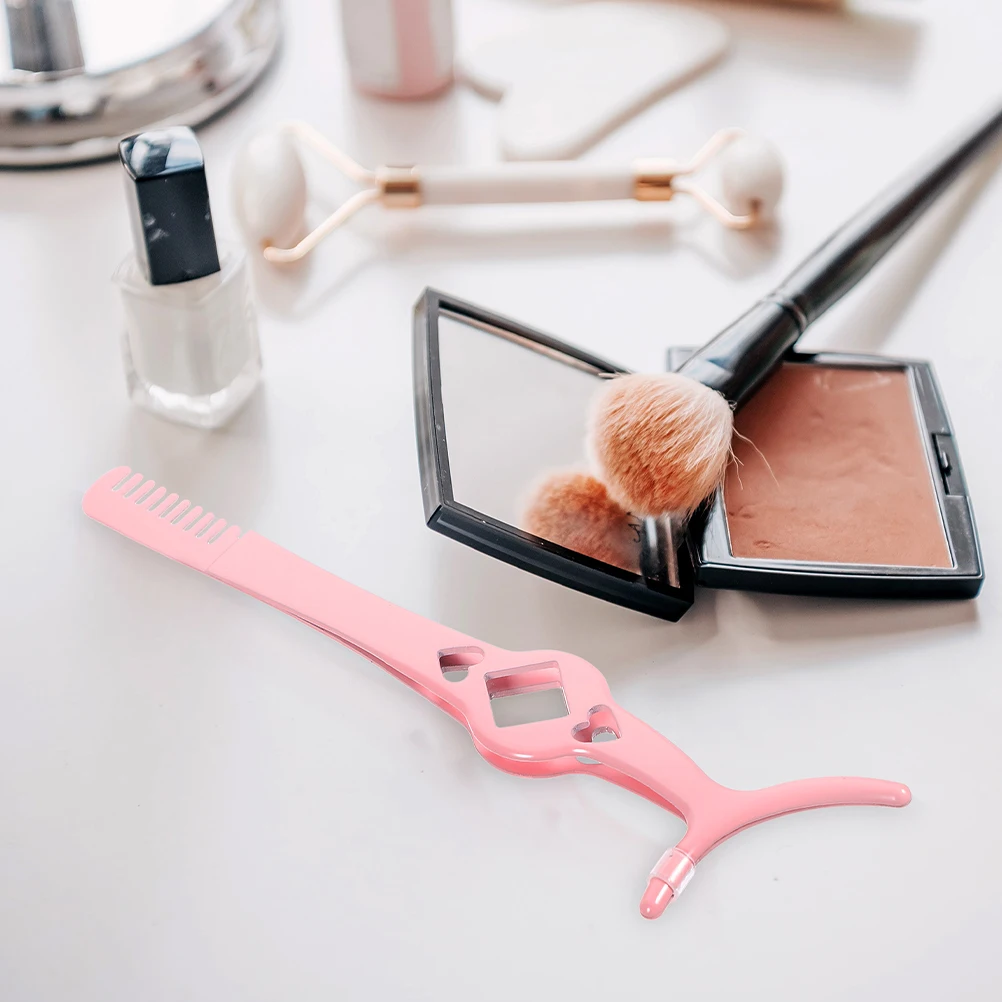 

2 Pcs Lash Tweezers Eyelash Curler Comb Extension Tools for Extensions Pink Metal Separator Miss