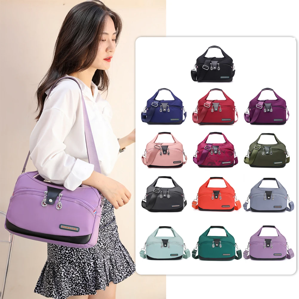 

Women Sling Crossbody Bag Large-Capacity Oxford Cloth Messenger Handbag Waterproof Fashion Female Travel Shopper Mommy Hand Bag