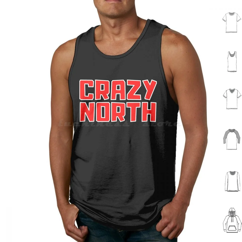 

Crazy North / Crvena Zvezda Fan Tank Tops Vest Sleeveless Crazy North Red Text Simple Majica Delije Sever Crvena Zvezda Red