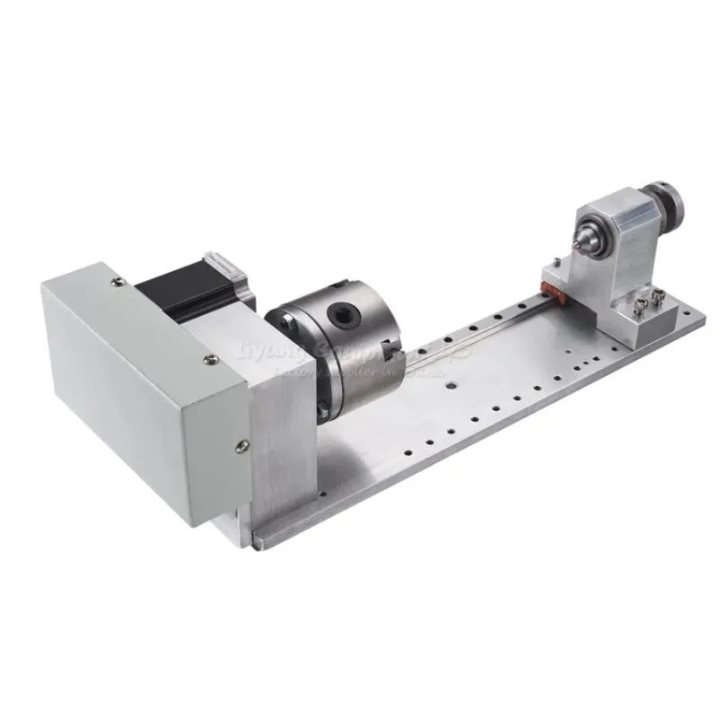 

Engraving Machine Slide Rail 4th Axis Rotation Axis A Axis CNC Dividing Head CNC 3d Engraving Tools