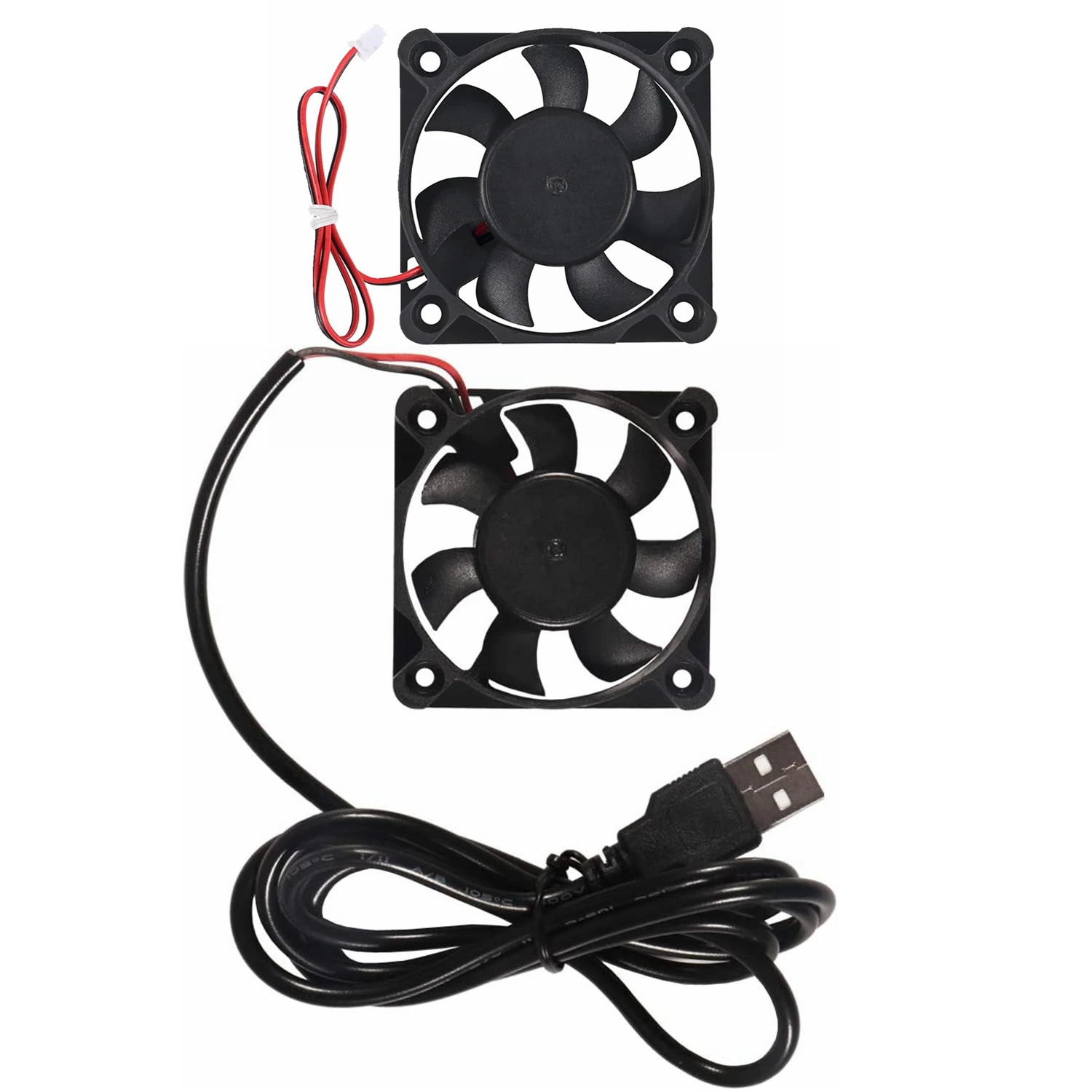 

Aokin 50mm 2Pin USB Fan DC 5V 12V 24V Brushless 5010 50x50x10mm Cooling Fan for 3D Printer Comouter Cooler