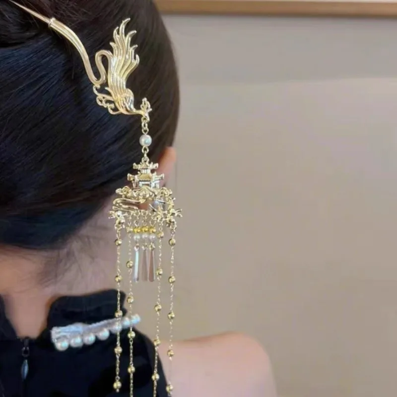 

New Chinese style phoenix tassel hairpin ancient style exquisite hair accessories high-end hairpin decoration for women