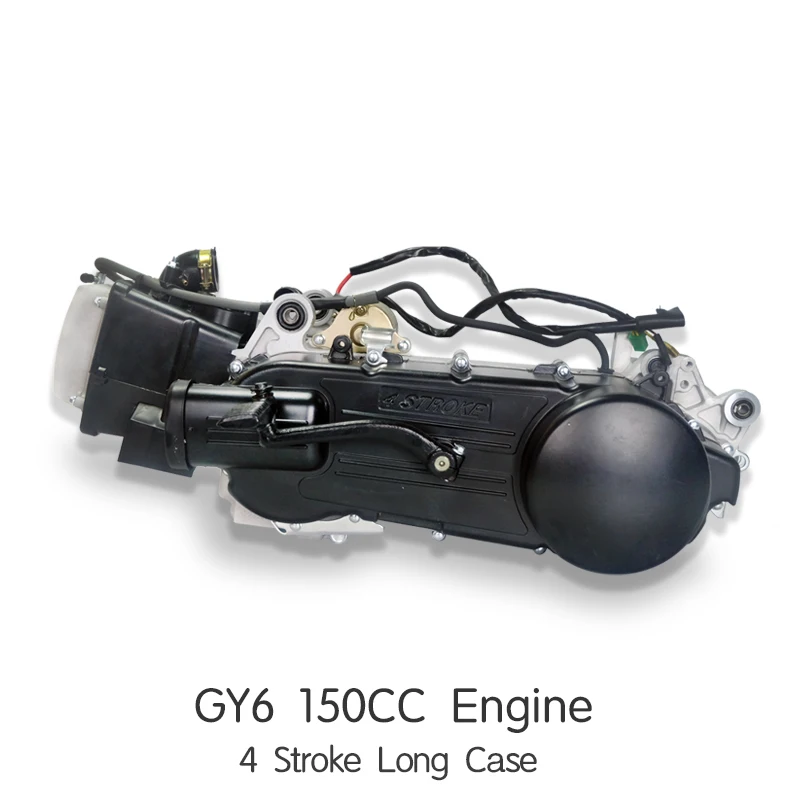 GY6 Engine Long Case 150cc 4-stroke TaoTao Ice Bear Chuckus Hunter Chinese Scooters Short Output Shaft Ruckus Zoomer