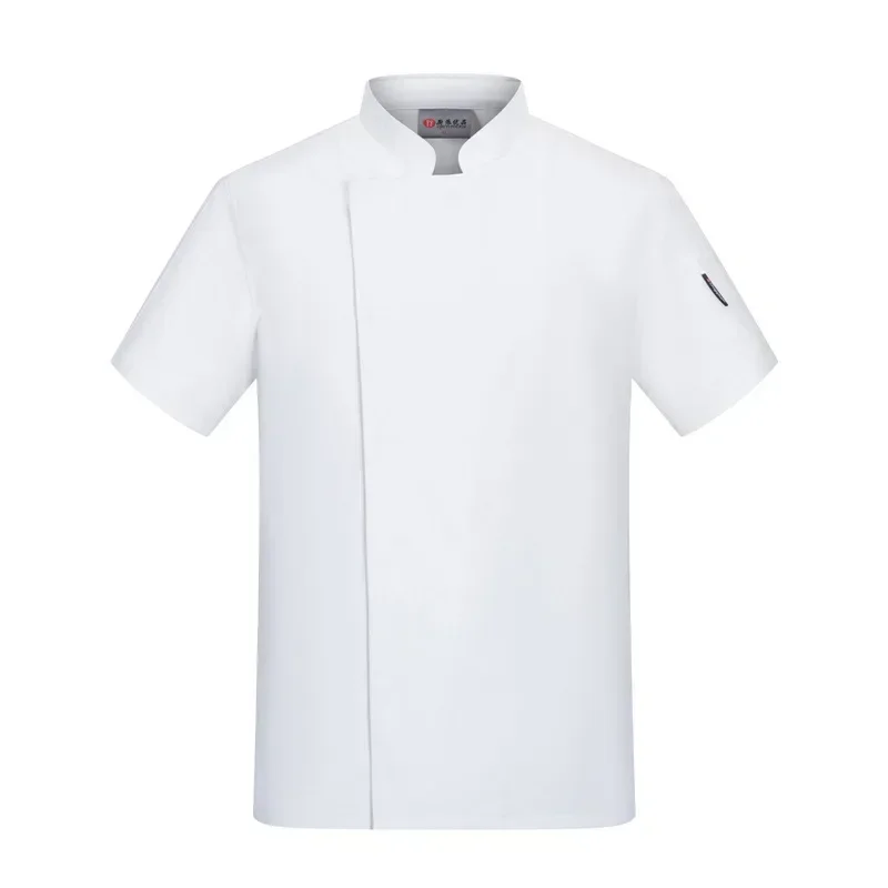 Vestes de Chef à manches courtes, uniforme de Chef de cuisine, uniformes de Restaurant, chemises d'été, manteau de cuisinier, vêtements de serveur