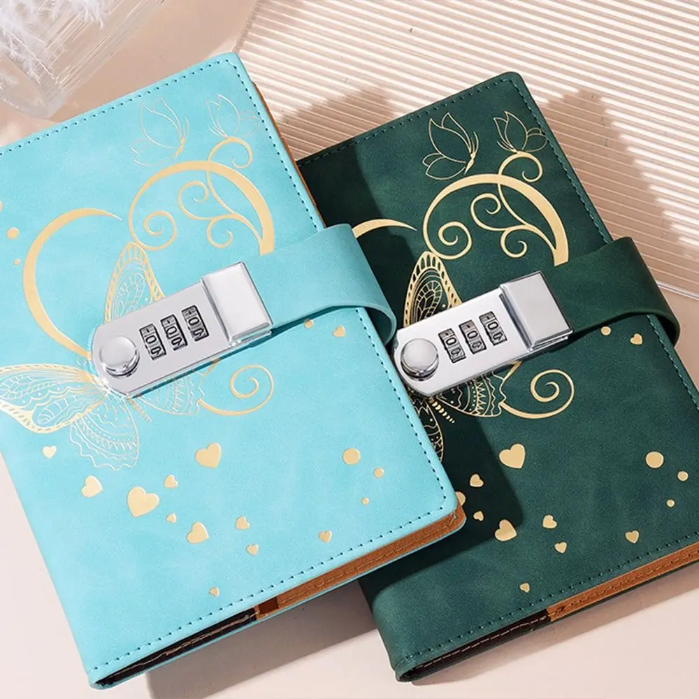 200 Pages Password Notebook Thickened Protecting Secrets B6 Notebook with Lock Smooth Writing Coded Lock Diary Book Student
