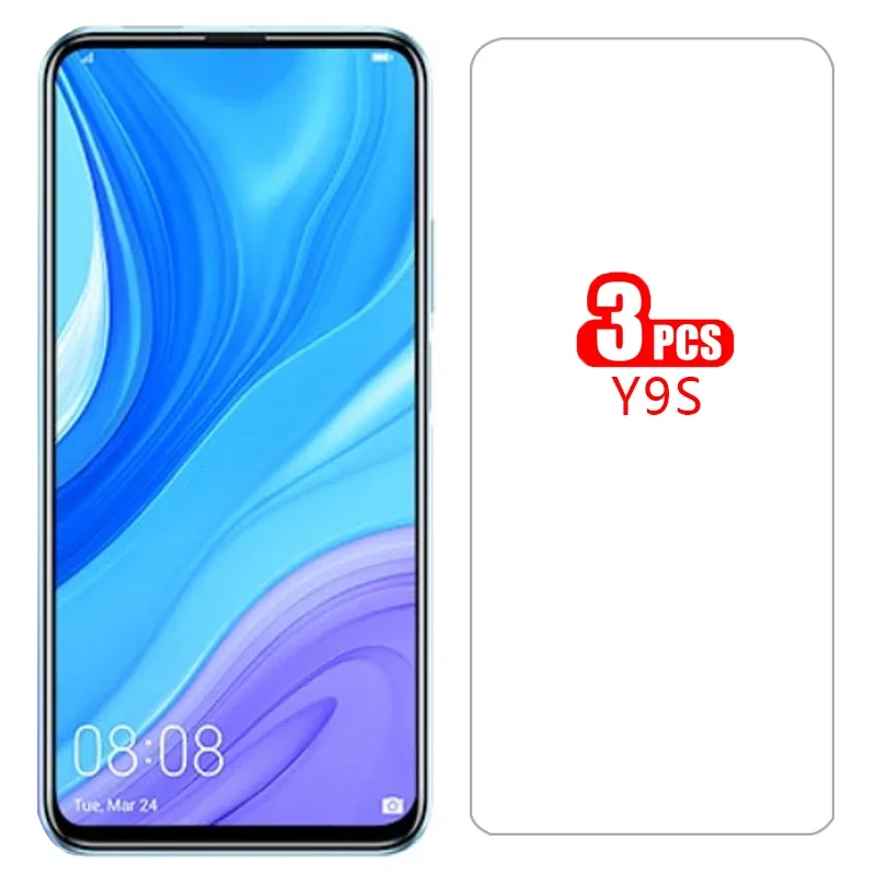 

For 3pcs Case for Huawei Y9s Cover Screen Protector Tempered Glass on Huaweiy9s Y 9s Y9 S Ys9 9ys Coque Huawey H