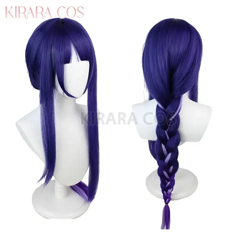 Gioco Impact Raiden Shogun Costume Cosplay Shougun Raiden Parrucca Cosplay Costumi per capelli Abiti con calze Copricapo