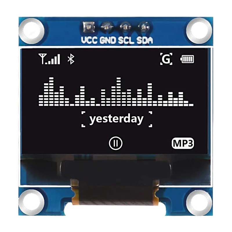 Módulo de exibição LCD para Arduino Raspberry Pi, I2C, branco, azul, placa de tela, IIC comunicar, 0,91 em, 0,96 em, I2C, SSD1306