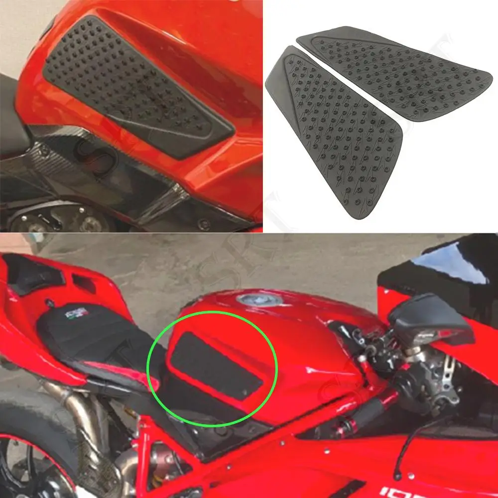 Fit For Ducati 1098 1198 Motorcycle Accessories TankPads Knee Pads Tank Anti Slip Side Sticker EVO 848 1100 S Streetfighter