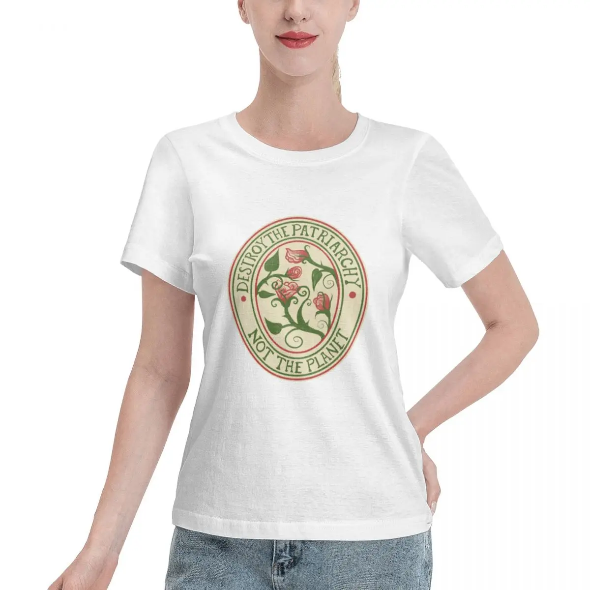 Long Lasting Destroy The Patriarchy Not The Planet Women's T-shirt Office Wear College Girls Top