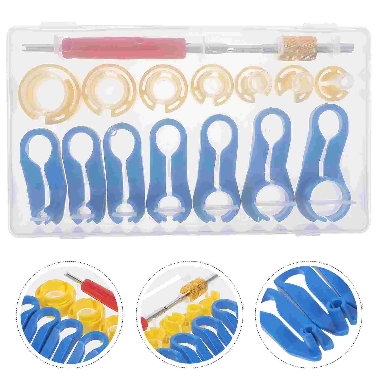 16 Pcs Car Cooler Line Remover Disconnect for Auto Repair Plastic Iron Resistant Solvents Angled