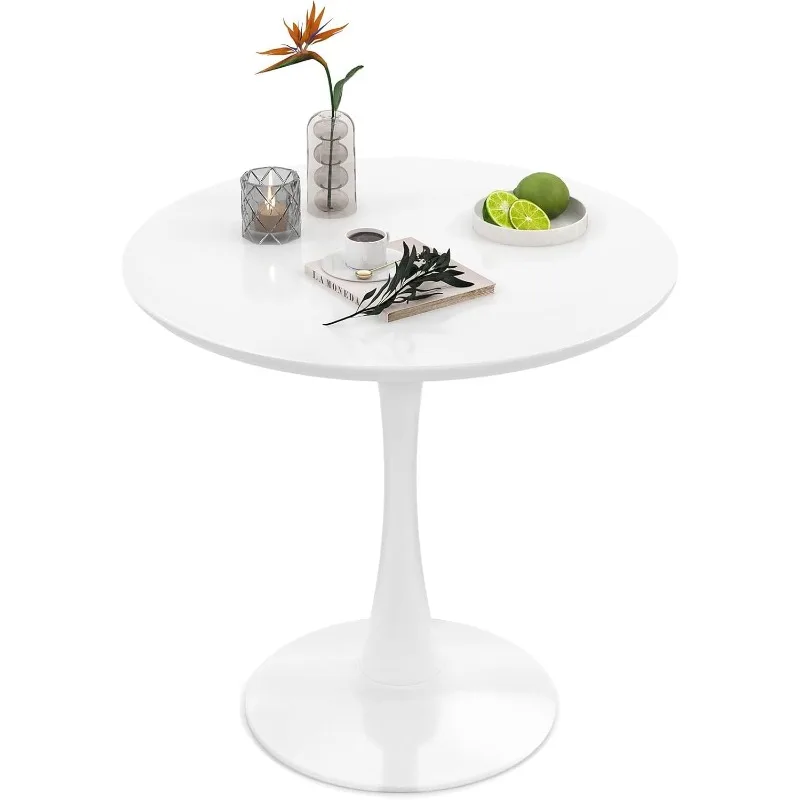 home.Modern White Round Dining Table, 32