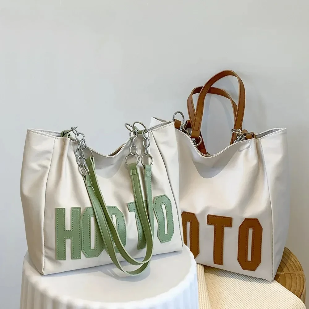 

Korean Fashion Womens Tote Bag PU Leather Shoulder Simple Casual Large Capacity Designer Handbags Travel Solid Shopping Bag