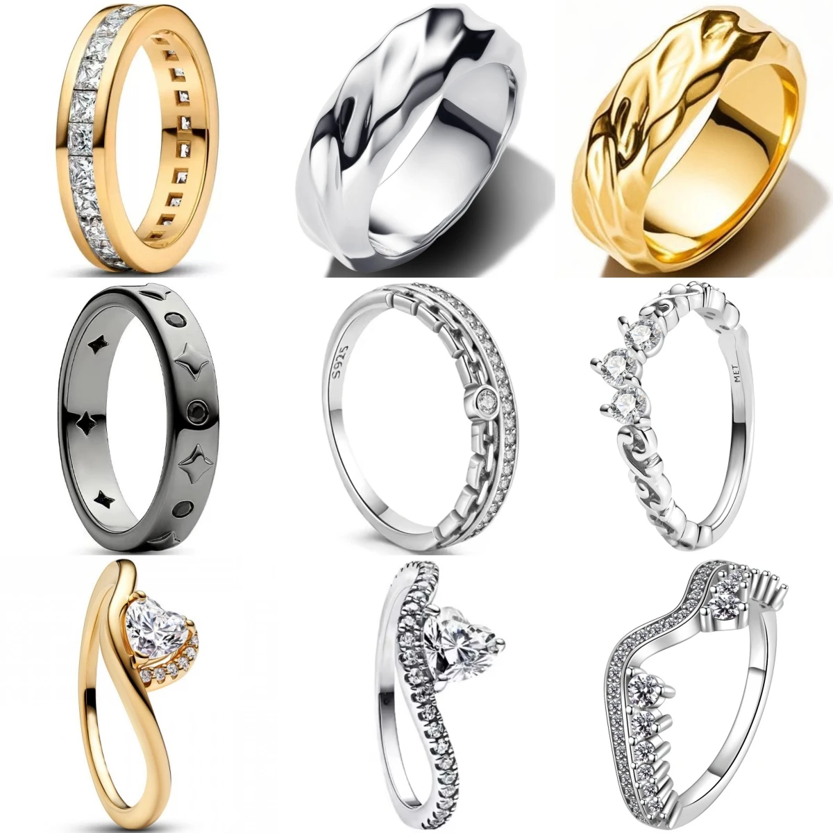 

925 Sterling Silver Ring Women Men Textured Zircon Fashion Jewelry Romantic Valentine's Engagement Party Trendy Gift