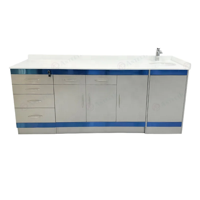 

Anteeth Minimalist Laboratory Cabinets Stainless Steel Clinic Combination Furniture Multi Drawer Storage Cabinets