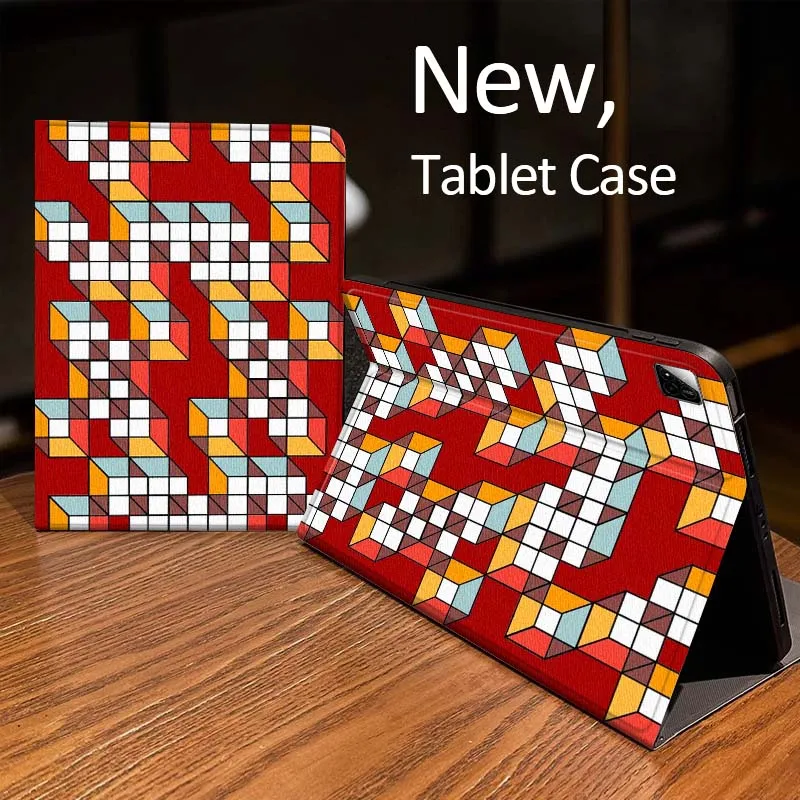 

Red White Checker Pattern Case For Xiaomi Mi Redmi Pad 2 4 5 7S 6S 6 7 8 Plus SE Pro K 2025 inch 8.7 11 Tablet