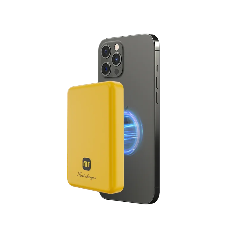 حار بيع 5000mAh قوة البنك 10000mAh شحن سريع اللاسلكية المغناطيسي شاحن محمول آيفون رقيقة جدا بطارية قوة البنوك