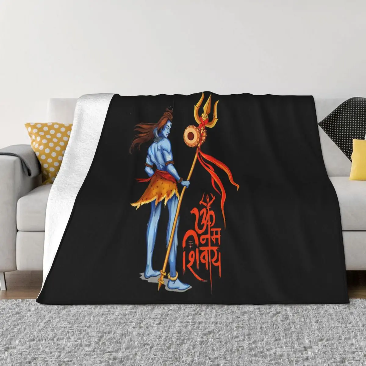 Shiva 7 Lord Shiva Hinduism Shiv For Mens Womens Boy Child Women Men Harajuku Throw Blanket