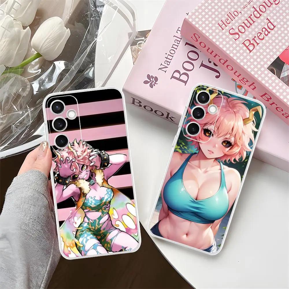 

Чехол для телефона Hero Academia Mina Ashido для Samsung Galaxy S25 S24 S23 S22 S21Plus FE, ультра прозрачный цветной защитный чехол, красивый
