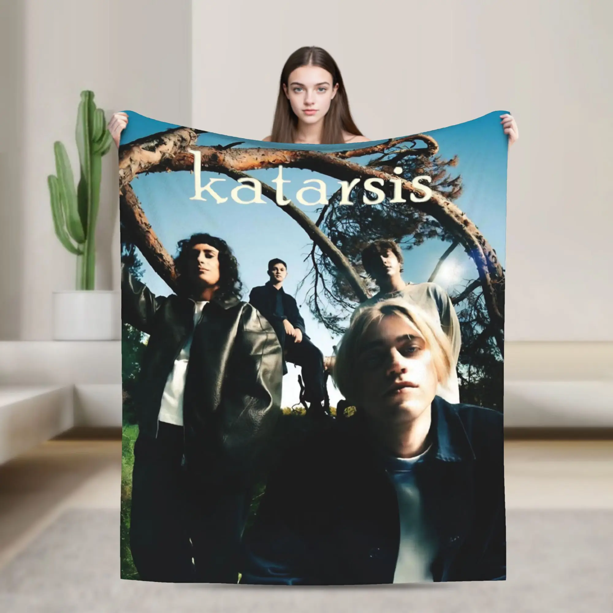 Katarsis Tavo Akys Eurovisions 2025 manta de felpa súper suave para dormitorio Picnic colcha de franela cubierta de cama