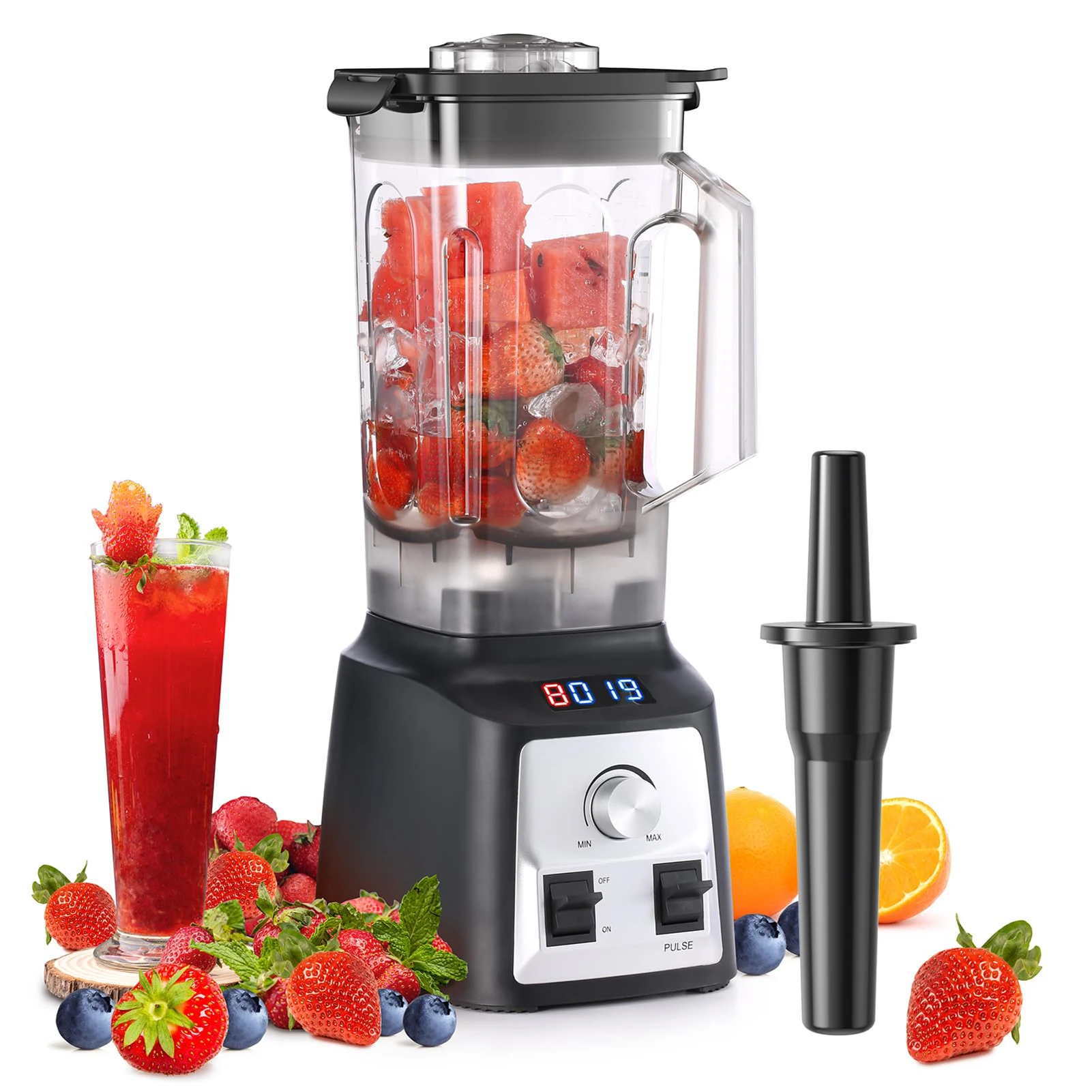 Licuadora para Cocina con Recipiente 2L BPA- Tritan Licuadora 2000W NY-8168MTB