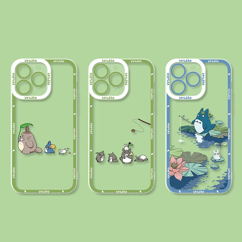Casing Ponsel Anime T-Totoro Gemuk Lucu untuk Xiaomi Redmi Note 14 13 12 11 Pro Plus 10 9 9S 8 Pro 4G 5G Sampul Belakang Silikon Lembut