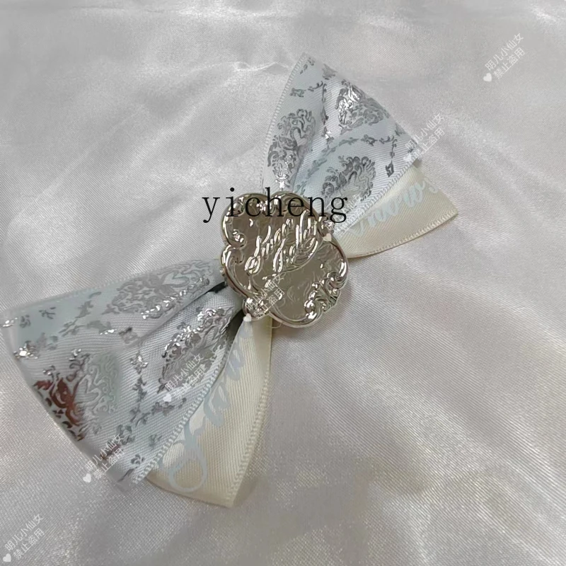 

YY Barrettes Satin Cute Bow Headdress Flower Ins Style High-End Western Style Kawaii