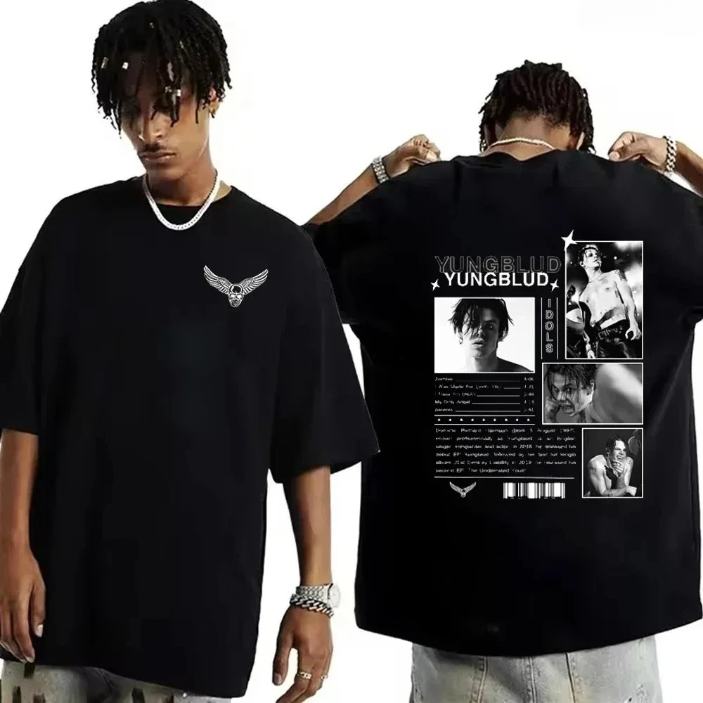 2026 Casual Loose Fashion Cotton T-shirt Y2k Hip-hop Punk T-shirts Yungblud IDOLS The World Tour T-shirts Streetwear Unisex
