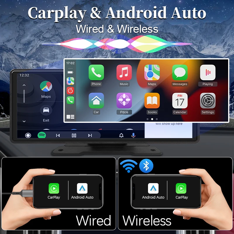 10.26 Inch Car Radio Multimedia Video Player Wireless Carplay Android Auto IPS Screen Support Rear Reversing Camera  Mirror Link