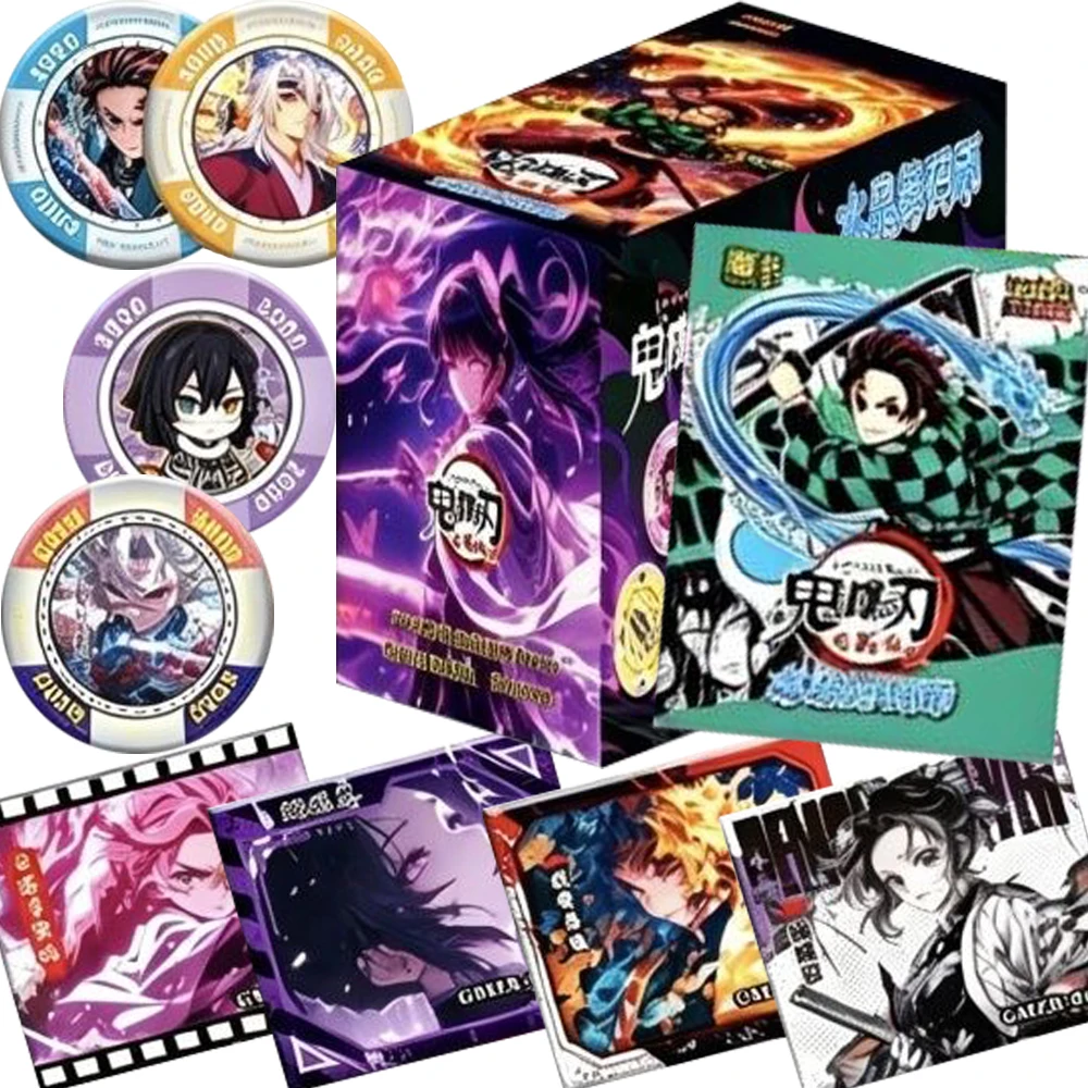 carte-da-collezione-demon-slayer-per-ragazzi-e-ragazze-adesivi-laser-creativi-anime-carte-da-poker-giocattoli-divertenti-e-regali