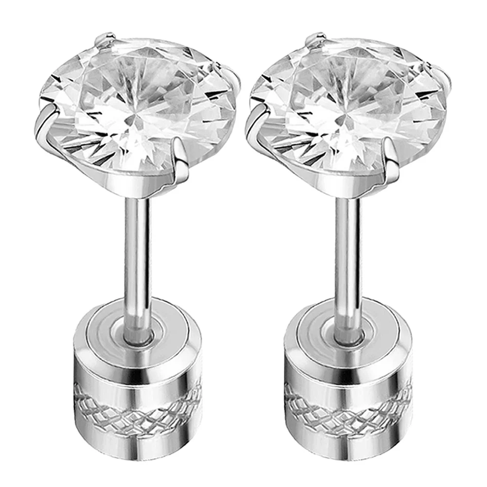 

1Pair Zirconia Ear Studs Metal Earrings for Women Shiny Bling Decorative Earrings Perfect Gift Women Gift Ear Decoration