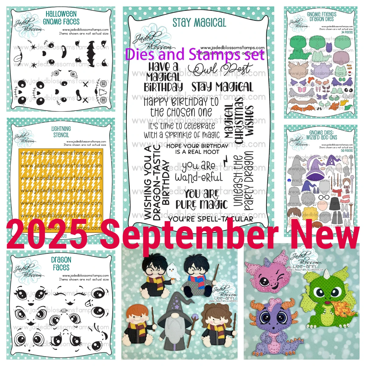 

September 2025 Gnome New Release Halloween Gnome Dies: Wizard Add Ons Dragon Dies Faces Stamps DIY Holiday Scrapbooking Handmade