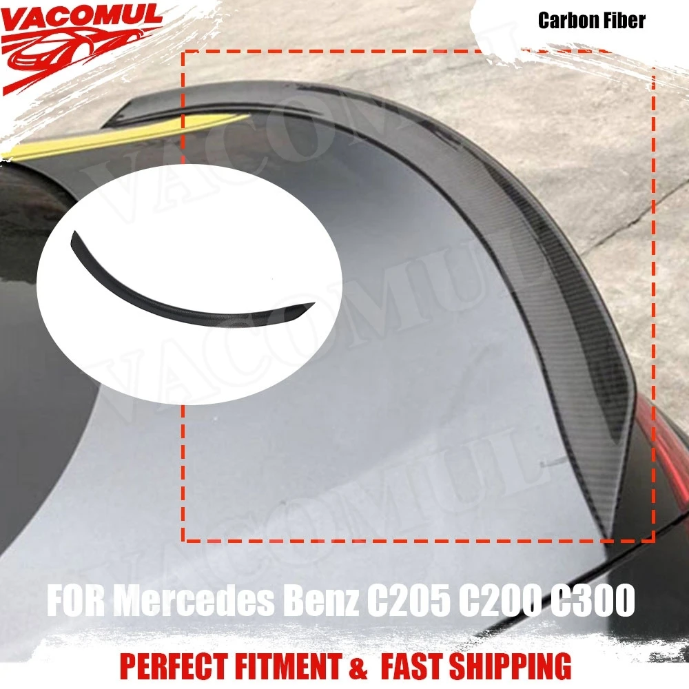 

VACOMUL Spoiler Carbon Fiber For Mercedes Benz C205 C200 C300 C180 Coupe 2 Door 2015-2018 Rear Boot Spoiler Wings