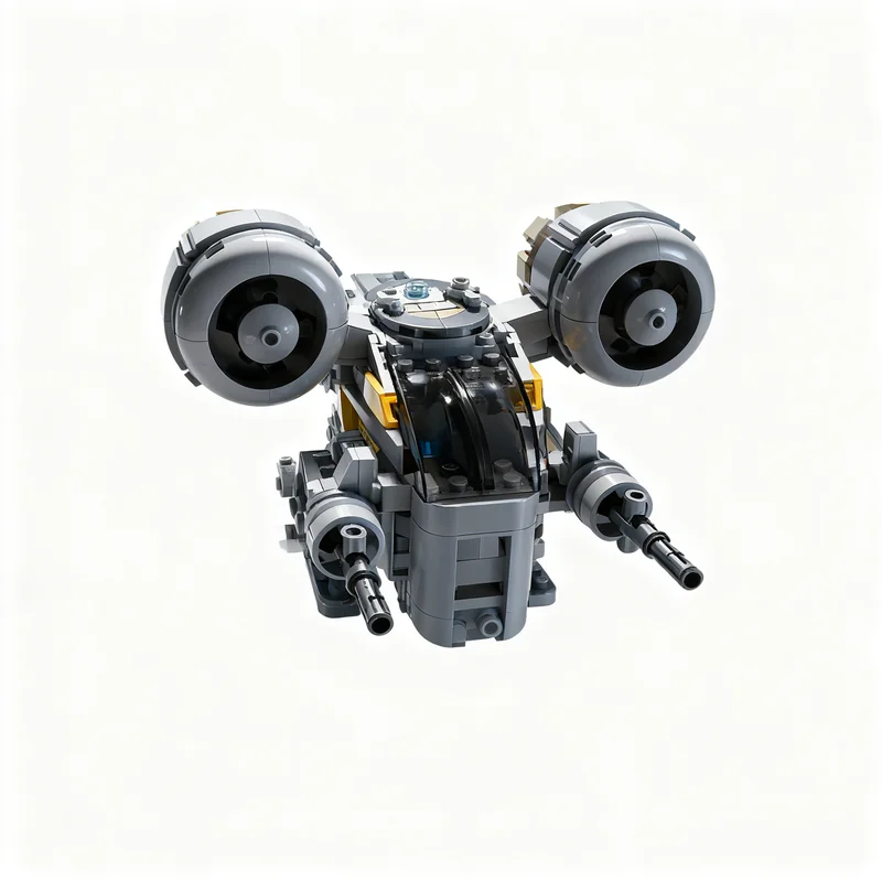 578pcs MOC Star Battle Chibi Razor Crest Model Building Blocks Architecture Toy Christmas Gifts Kids Birthday Idea Creative