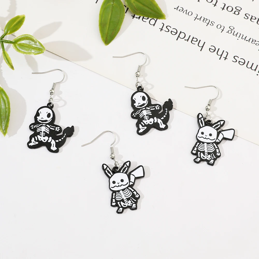 Pendientes de Pokémon Pikachu Charmander, aretes creativos y delicados de descarga eléctrica, regalo personalizado para niñas