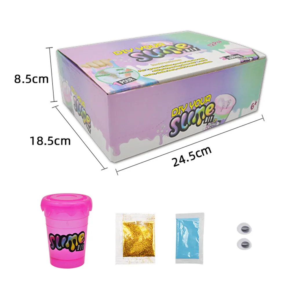 DIY For Slimes Charms Glitter Make Fluffy SlimesKit Filler Powder Soft Polym Clay Set Antistress Kids Toy